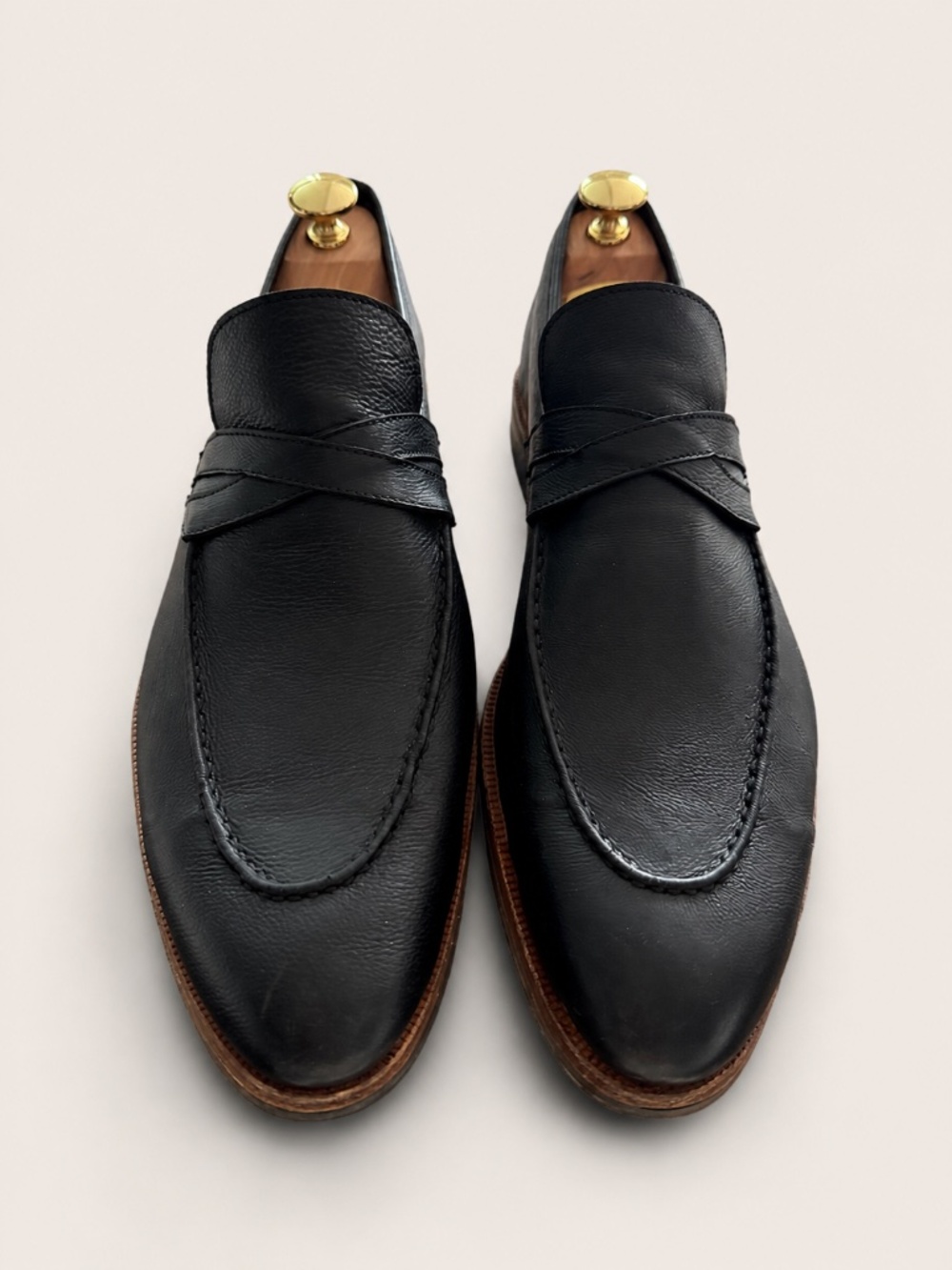 Di Bianco Sport Black Leather Loafers – Men's US 10 – Made in Italy